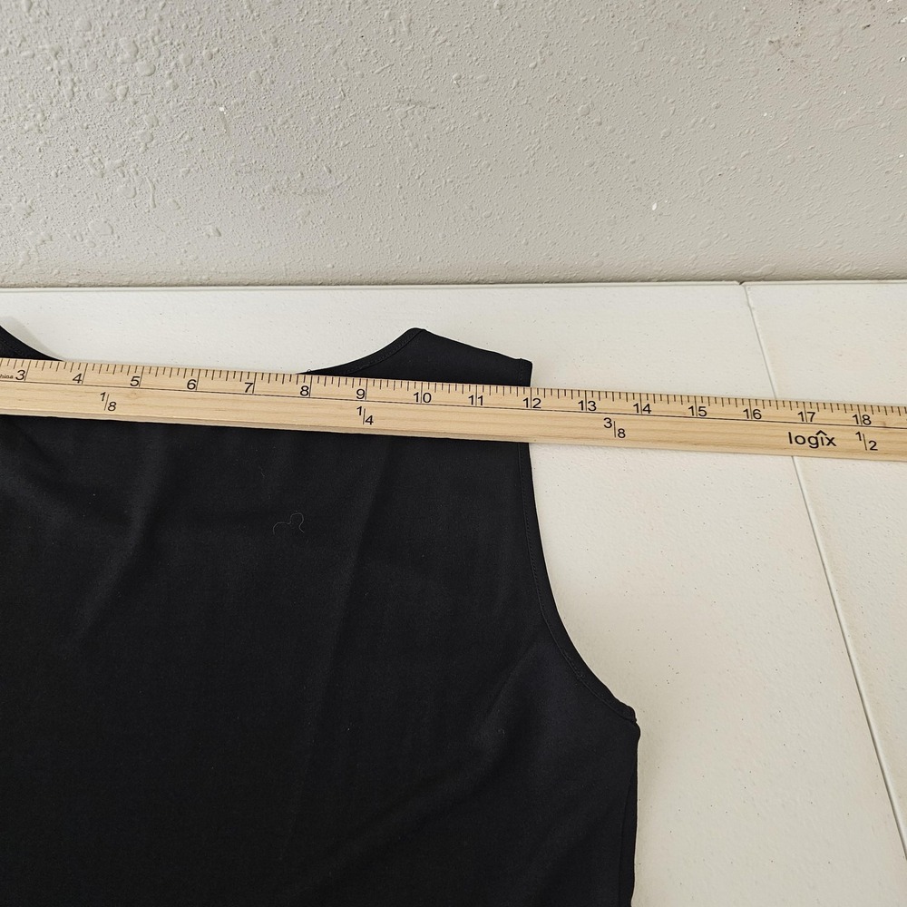Calvin Klein Dress Womens 2 Black Polka Dot Belted Sheath Sleeveless Knee Length - Picture 7 of 11